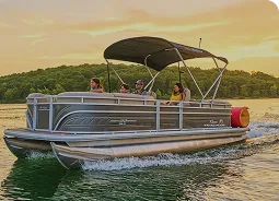 Speedboat sitting on the sea